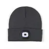 Gorro de Punto con Luz, Iluminación LED, Gorro Cálido de Lana, Ciclismo al Aire Libre, Running Nocturno, Gorro de Moda Otoño e Invierno para Hombre y Mujer