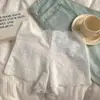 Pantalones tipo boxer Originales de Cintura Media Sin Costuras Ola Chica Encaje Dulce Sexy Puro de Cintura Alta para Mujer