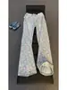 Jeans de cuadros coloridos para hombre, corte recto holgado de pierna ancha, marca de moda, pantalones largos lavados, nuevos pantalones casuales versátiles de primavera y otoño