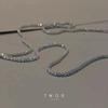Itália Vicenza Ouro Branco Galvanizado Brilhante Glitter Corrente para Clavícula Corrente Lisa Colar para Mulheres Atacado
