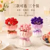 Nuevo tarro de cerámica con tenedor de rosa creativo, alto valor estético, tenedor de fruta exquisito, accesorio para mesa de centro, decoración, palillo de fruta