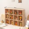 Bubble Mart We Are All Star People Caixa de Armazenamento para Mesa Madeira Maciça Grade Zodiacal Doze Signos Suporte para Exibição de Miniaturas