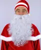 Disfraz de Papá Noel Barba Blanca Rizada Accesorios para Actuación de Baile de Graduación Peluca Máscara