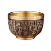Jarrón de Cien Bendiciones con Relieve de Latón, Copa de Dragón y Fénix con Relieve Vintage, Decoración de Oficina y Hogar de Latón, Adorno de Escritorio, Venta Directa del Fabricante