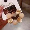 Pinza Pequeña de Garra Estilo Coreano con Perlas y Pedrería para Mujeres con Cabello Fino, Pinza para Medio Recogido, Esencial para el Periodo de Transición del Cabello Corto, Pinza de Tiburón para el Cabello