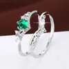 Anillos de Corona de Alta Gama de Moda Transfronterizos, Anillos Combinados de Estilo Reina Noble, Anillos de Pareja de Estilo Minimalista, Venta Directa del Fabricante
