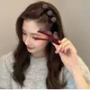 Pasador de Pelo Redondo Trenzado Flocado con Pedrería de Alta Gama, Pasador Lateral para Flequillo de Mujer Estilo Retro Corona Alta