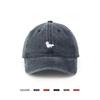 Gorra de Béisbol Verano Protección Solar Vintage Lavada Sombrero para el Sol Estudiante Todo Fósforo Estilo Coreano Tendencia Gorra Bordada de Ardilla Mujer