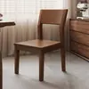 Mesa y sillas de comedor nórdicas para casas pequeñas, sillas de comedor de cuero con respaldo, sillas de comedor de madera maciza modernas minimalistas para hotel y cafetería