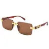 Gafas de Sol Modernas y de Moda para Mujer Verano Cuadradas Redondas Cara Delgada Aspecto Protector Solar Gafas de Sol 131 Bb03 6
