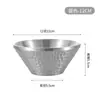 Acero Inoxidable 304 Doble Capa Tazón para Smoothie Estilo Coreano Tazón para Ramen Tazón con Textura Martillada Dorada Tazón Tipo Sombrero Cónico Tazón para Arroz Doméstico Tazón para Ensalada