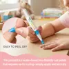 Amazon Pluma de Pintura de Uñas a Base de Agua para Niños Pintura de Uñas Colorida Divertida Juguete para Pelar Sin Hornear para Niños