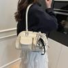 Moda Nicho Óleo Cera Couro Comutador Almofada Bolsa Feminina 2025 Primavera Nova Chegada Grande Capacidade Único Ombro Bolsa Axila