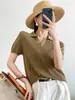 Altamente recomendado! Esquema de Cores Old Money, Camisa Polo Intelectual da Moda, Top de Malha de Linho Liocel