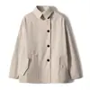 Elegante gabardina corta de estilo británico de alta gama, chaqueta corta fina, nuevo top gris para mujer primavera y otoño 2026