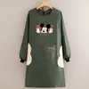 Delantal Impermeable de Manga Larga con Logo Impreso Overol Publicitario para Cocina Casera Ropa de Trabajo con Correa Nueva para Catering para Mujer