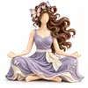 Artesanato de resina criativo transfronteiriço estátua de figura de menina de ioga ornamento de decoração de mesa para sala de estar em casa