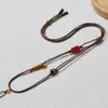 Hebilla de Paz Tejida a Mano con Cuerda y Colgante de Jade, Colgante de Jadeíta y Jade Hetian con Cuerda para Colgar, Cuerda para Collar de Buda de Jade Semi-Terminada para Colgar en el Cuello, Versátil