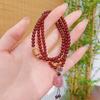 Céu Azul Três Anéis Granada Ágata Raposa de Nove Caudas Empilhado Vestindo Pulseira Estilo Nacional Novo Estilo Chinês Colar Design Jóias Femininas