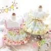 Ropa para mascotas ropa para perros ropa para gatitos primavera y verano linda princesa Lolita falda flores dopamina
