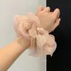 Coletero de organza Super Fairy para mujer, lazo de malla estilo ballet para niña, lazo para moño de estilo relajado de alta gama.