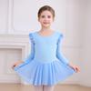Roupas de Dança Infantil, Saia de Dança com Mangas Longas e Vazadas para Meninas, Roupa para Exame de Corpo de Balé Infantil, Roupa para Prática de Dança Chinesa