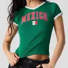 Top Camiseta de Manga Corta para Mujer Verano 2026, Camiseta de Manga Corta Estilo Jersey Mundial Y2K, Estilo INS Chica Popular Harajuku de Manga Corta