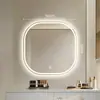 Espejo de Baño LED Inteligente con Luz, Espejo de Maquillaje, Tocador de Dormitorio, Espejo de Mesa, Espejo de Belleza para Montar en la Pared