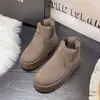 Botas de Nieve Cálidas y Gruesas de Moda para Parejas en Tallas Grandes, 24 Botas Nuevas Cortas Elásticas de Algodón sin Cordones para Comercio Transfronterizo