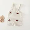 Macacão de Bebê Estilo Coreano Ins de Verão, Peça Única Respirável com Shorts para Meninos e Meninas, Macacões para Bebês para Atividades ao Ar Livre