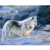 Fabricante de Pintura de Diamantes Lobo de Nieve Diamante Completo Exportación Amazon Aliexpress Punto de Cruz DIY Sala de Estar