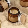 Venta al por mayor transfronteriza Nicho Taza de vidrio marrón Velas aromáticas Creativo Retro Souvenirs Velas aromáticas románticas sin humo