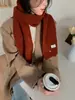 Bufanda Pequeña de Lana Pura de Gama Alta Estilo Coreano Versátil para Mujer Otoño e Invierno Suave y Cera Tejido Protector de Cuello Nuevo Estilo 2024