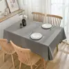 Mantel de lino de color liso, mezcla de algodón y lino, engrosado, diseño liso, estilo simple, adecuado para mesas de comedor, irradia una estética nórdica sofisticada, también adecuado para mesas de café