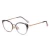 S12011 Europa y Estados Unidos populares ojo de gato anti-luz azul lente plana estudiantes sin maquillaje Joker montura de gafas para miopía fabricantes al por mayor