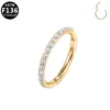Gabe Europeo y Americano Transfronterizo Aleación de Titanio G23 Moda Piercing Pendientes de Corazón con Circonita y Aros para Oreja Joyería Suministro Directo de Fábrica