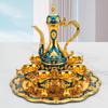 Dispensador de vino de copa de licor transfronterizo para sala de estar, utensilios pequeños para vino, jarra de vino de metal de estilo europeo, adornos de alta gama para una nueva boda.