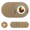 Manteles individuales de cuero texturizado de piel de vaca de doble cara, posavasos para tazas de té, manteles impermeables y resistentes al aceite, tapetes resistentes al calor para restaurantes occidentales, tapetes para cuencos y posavasos para tazas
