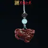 Varios Estilos de Cadenas para Teléfono de Sándalo, Palo de Rosa y Sándalo Verde Tallados con Personajes y Animales Lindos, Cadenas para Teléfono Estilo Pareja, Llaveros