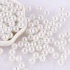 Arroz blanco perla de imitación ABS blanca ecológica no porosa agujero recto redonda perla brillante plástico cuentas sueltas hecho a mano DIY con cuentas