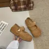 Cómodos zapatos nuevos de primavera/otoño 2026 de un solo color, zapatos de mujer sin cordones de punta fina, estilo Mary Jane de 4 cm, zapatos de estilo francés con plataforma interior para aumentar la altura, estilo Birkenstock