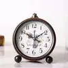 Suministro Exclusivo Transfronterizo de Relojes Despertadores Metálicos Retro, Relojes de Escritorio Silenciosos de 5 Pulgadas para Mesita de Noche, Relojes Elegantes para Sala de Estar y Dormitorio, Relojes de Mesa Estilo Europeo