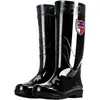 Botas de lluvia impermeables para construcción de hombre, botas de trabajo antideslizantes de tubo alto, adecuadas para personas de mediana edad, mayores y jóvenes, con forro polar para todas las estaciones