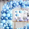 Centro comercial escolar cadena de globos de aniversario traje decoración de cumpleaños boda corona de globos pared de fondo arco cadena de globos