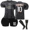2324 Paris II uniforme de fútbol de visitante No. 7 mbap Jersey 19 Li gangren 10 Deng Belai ropa deportiva