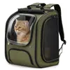 Bolsa para mascotas transfronteriza, bolsa para gatos transpirable de gran capacidad, mochila transparente para gatos tipo cabina de aire portátil para viajes, venta al por mayor