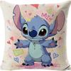Funda de Almohada de Lino Ultra Suave con Dibujo de Stitch, Cojín para Sofá, Funda para Cabecero, Admite Diseño Personalizado con Tu Propia Imagen