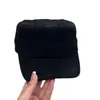 Elegante chapéu de equitação de copa reta, boné newsboy de camurça, chapéu de cavaleiro de aba curta, boa textura para outono e inverno, estilo de rua versátil e vintage