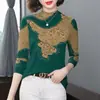 Camiseta Térmica de Manga Larga con Cuello Alto y Forro de Polar para Mujer, de Edad Media y Adultos Mayores, Top Adelgazante y Favorecedor