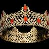 Vintage barroco rei coroa headwear high-end luxo noiva coroa liga diamante grande coroa redonda dos homens